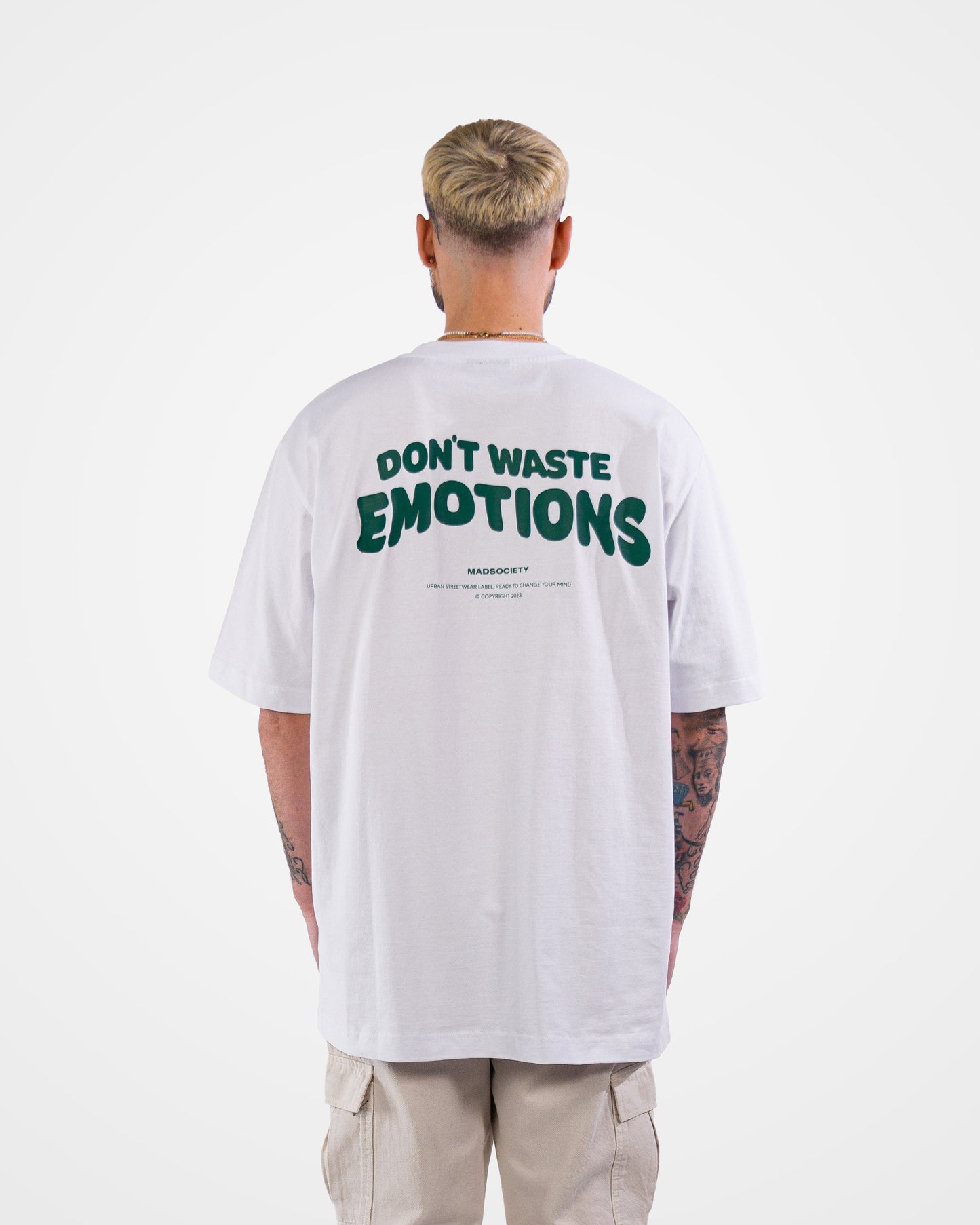 "EMOTIONS" TEE Green Print