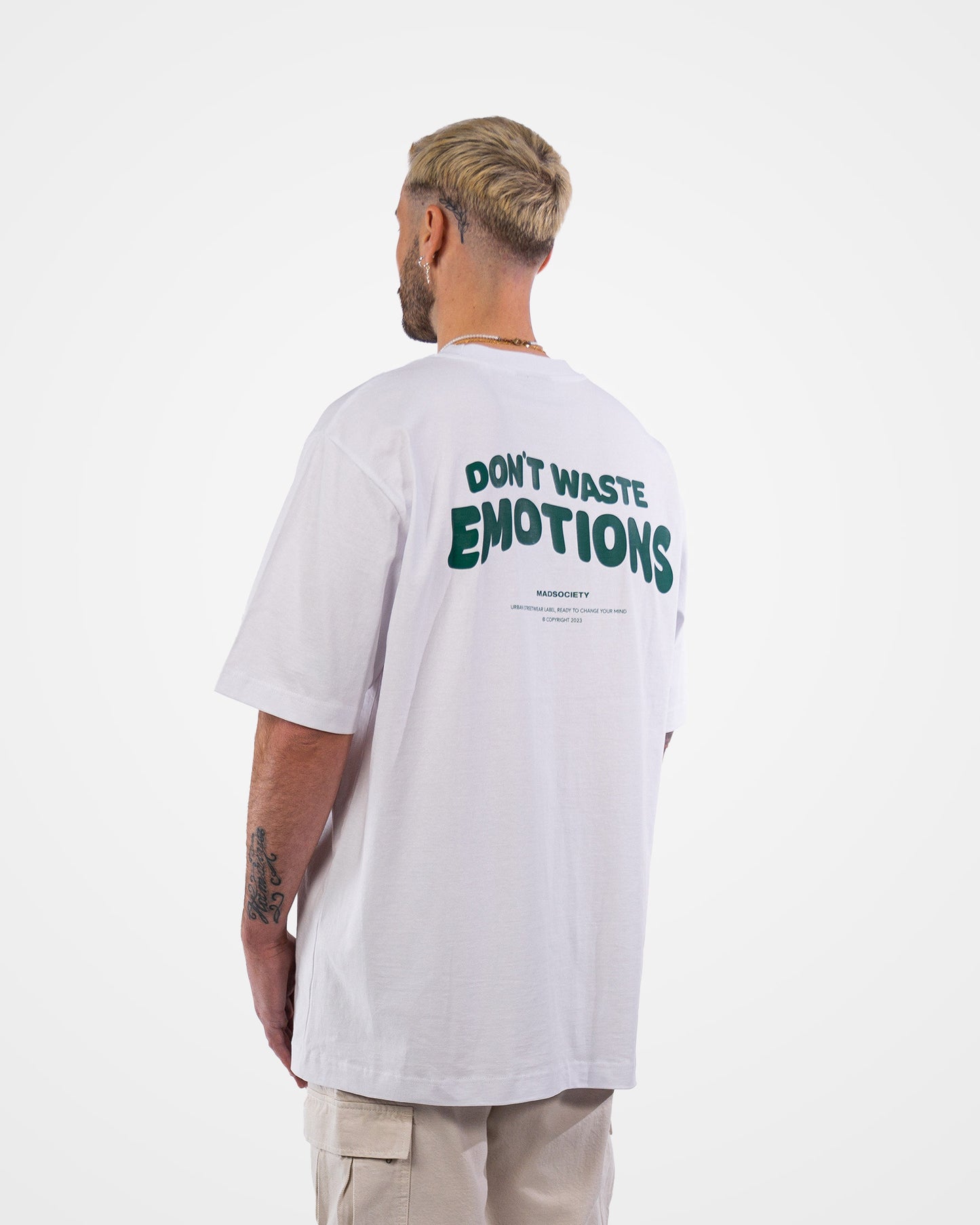 "EMOTIONS" TEE Green Print