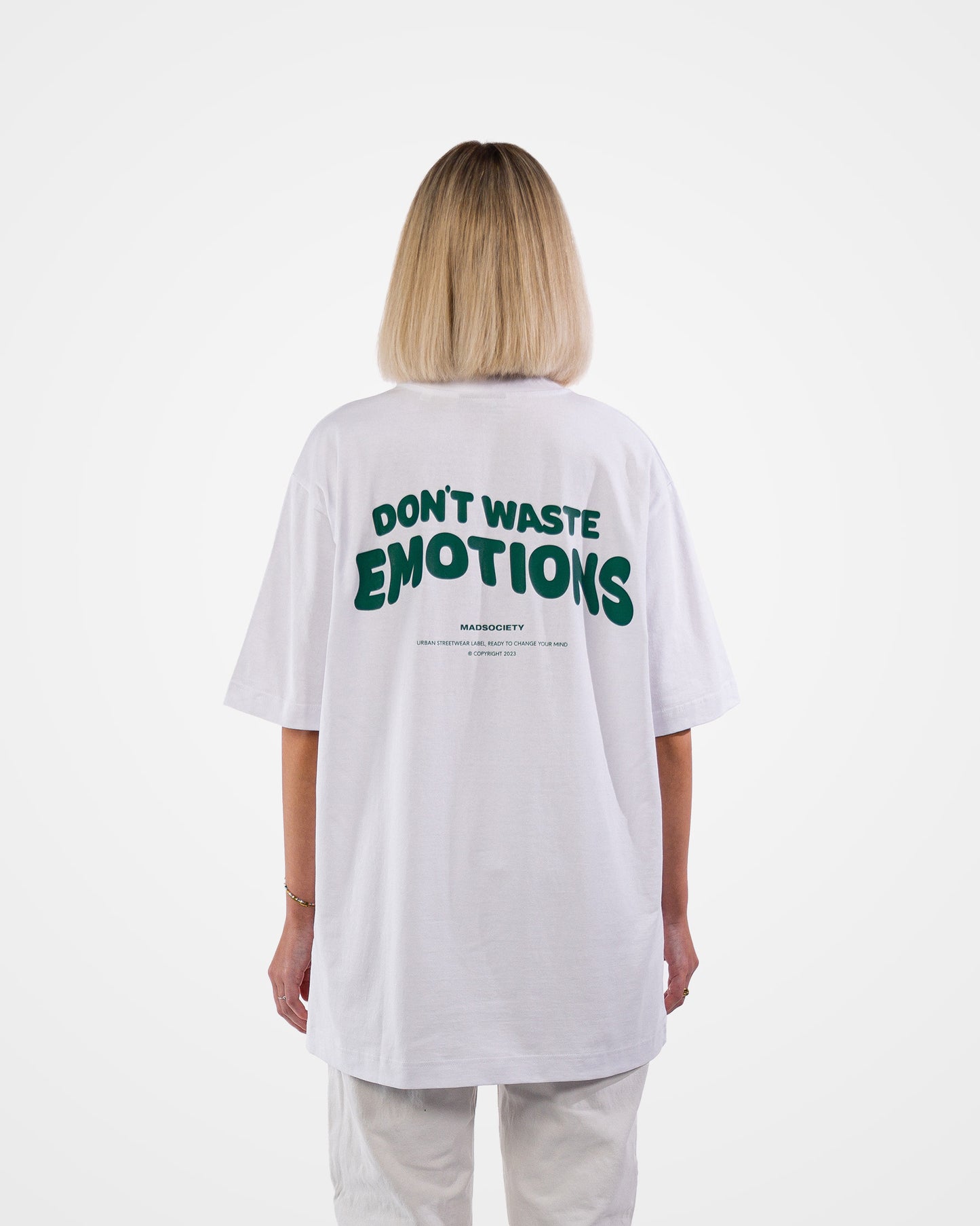 "EMOTIONS" TEE Green Print